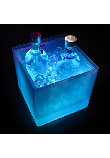 Homyl 3.5l Çift Katmanlı Buz Kovası Şarj Edilebilir Şarap Mavi1 Çok Renkli