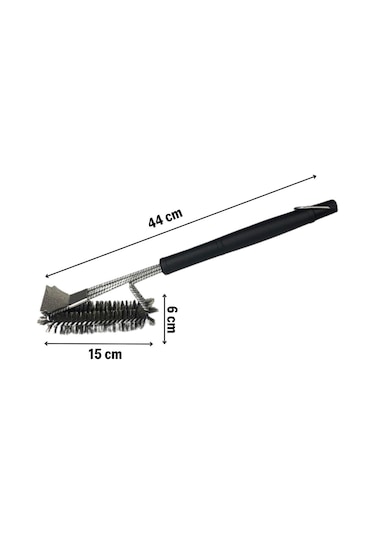 River World Mangallar İçin Temizleme Fırçası Uzun Saplı Paslanmaz Çelik Renkli