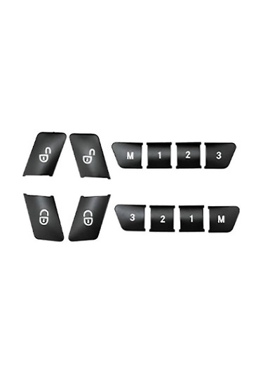 Neevoyu Mercedes A B C E Cla Gla Gle Gl Gls İçin 12 Adet Abspaketli Krom Kapaklı Kapı Kilidi Anahtarı Sticker - Kırıkları Gizle, İç Mekanı Zenginleştir, Kolay Kurulum