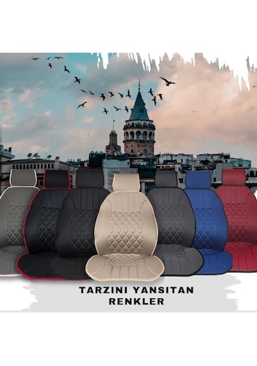 Space Oto Koltuk Minderi, Fiat Araçlara Uyumlu 2'li Set Özel Tasarım Minder Premium 001