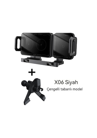 Uıowoo Araç İçi Telefon Tutucu Siyah Model + Çengelli Tripod