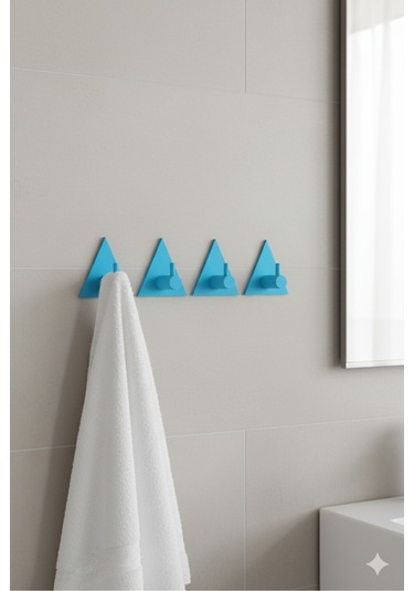 4 Lü Askılık Havlu Askısı, Bornoz Askısı, Kapı Arkası, Duvara Monte, Dayanıklı Malzeme, Turuncu 5 Turuncu