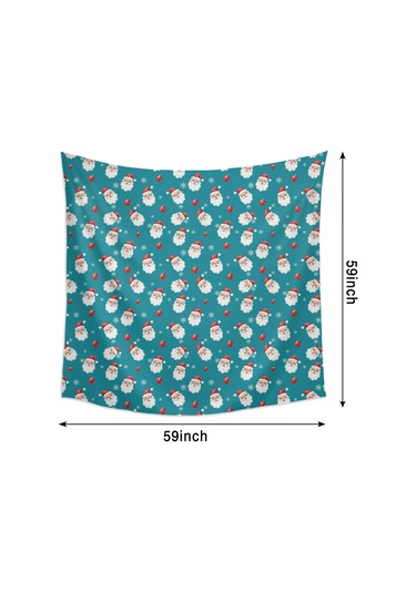 Noel Desenli 59x59 İnç Kare Duvar Halısı, Oturma Odası, Yatak Odası Ve Genç Odası İçin-a192