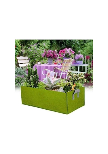 Yeşil Kumaş Yükseltilmiş Bahçe Yatağı Kare Keçe Bahçe Çiçek Yetiştirme Çantası Sebze Bit Dikme Çantası Ekici Pot Saksılar 55796873