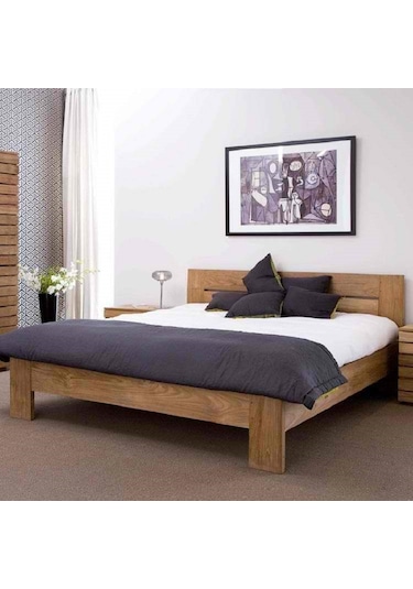 Oscar Masif Çam Ahşap Başlıklı Karyola 100 x 200 cm