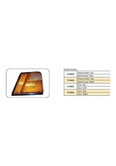 Dodge As700 Sinyal Lamba Sol