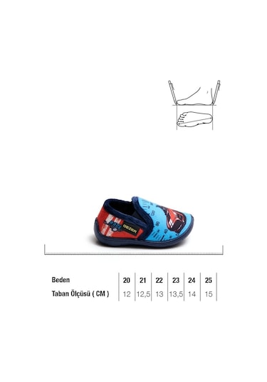 Gezer Kışlık Tasarım Panduf Bebe Erkek Ayakkabi (554653637) Mavi