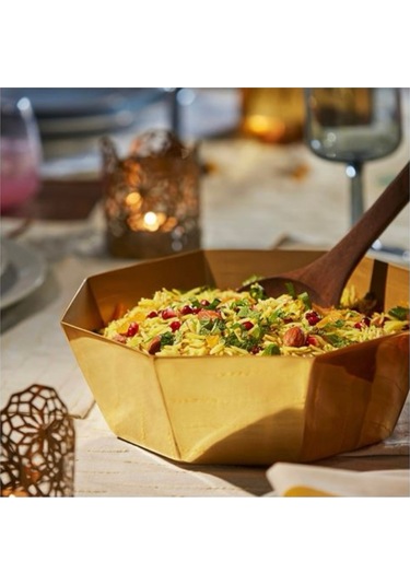 Gokvalla Alüminyum Servis Kasesi, Altın Rengi, 26x26x9cm Altın