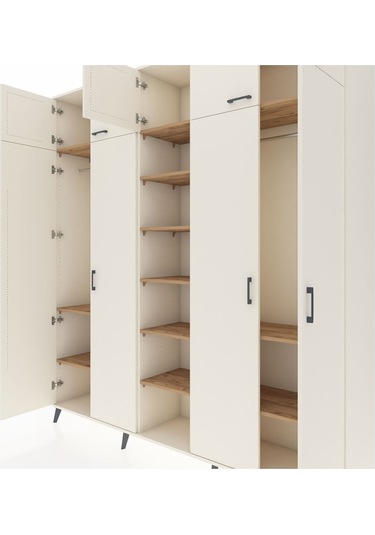 Hyperion Dolap 12 Raflı 9 Kapaklı 2 Askılı 220x44x243 Aytaşı-aytaşı/çam Aytası/atlas Çam