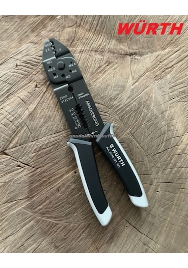 Würth Papuç Sıkma Pensesi Kablo Soyma Kablo Sıyırma Pensesi Germany 23cm 225mm