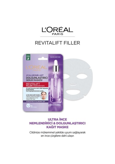 L'Oreal Paris Revitalift Filler Dolgunlaştırıcı Serum Maske 3'lü