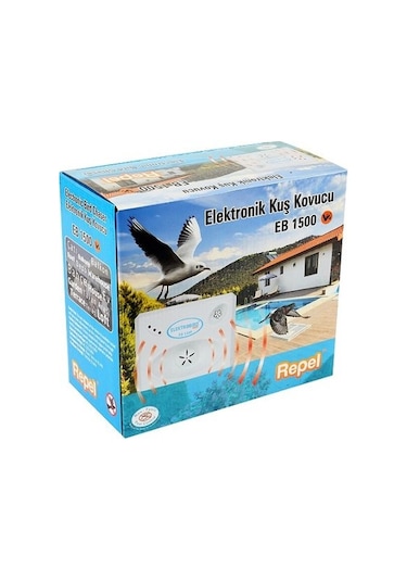 Repel EB1500 Sonic Ultrasonic Kuş Kovucu Cihaz 1500 M² Etkili 2'li