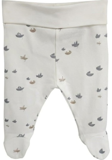 Bistyle Pantolon Patikli Little Boats Ekru - Gri Ekru