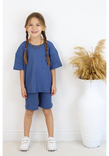 Raporlu İnterlok İkili Takım İndigo