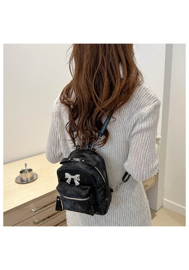 Sınıfa Çıkmak İçin Kadın Mini Sırt Çantası-siyah Siyah