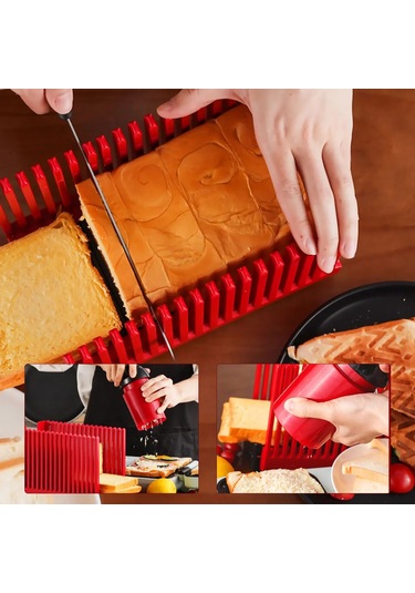 Dikdörtgen Ekmek Dilimleyici Kesici Kalıp Tost Loaf Kesme Pro Diğer