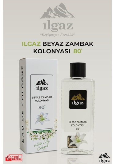 Ilgaz Elegance 80 Derece Beyaz Zambak Kolonyası Pet Şişe 400 ML