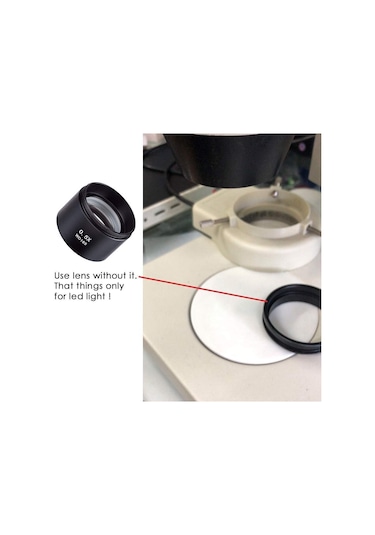 Stereo Mikroskoplar Yardımcı Objektif Lens Barlow Lens Büyüteç 0.5x Wd165