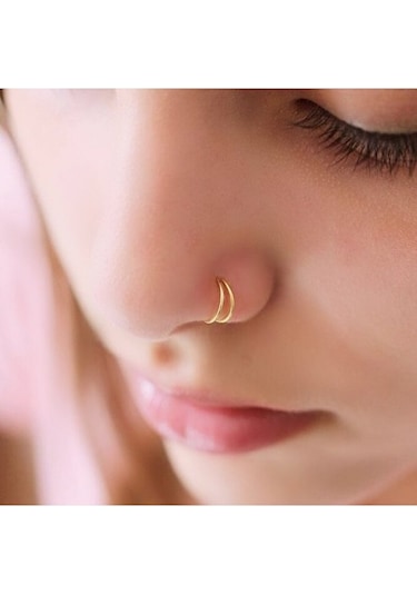 Gümüş Çift Görünümlü Halka Hızma Gold Gümüş