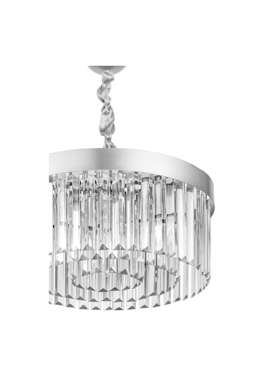 Desina 40'lık Kristal Taşlı Lüks Avize - Gümüş-yaldız Gümüş Yaldız