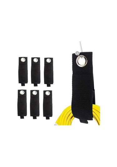 Ulzyvf 6 Adet Yeniden Kullanılabilir Nylon Kablolama Bağı - Dayanıklı Askılı Kordon Düzenleyici 110cm Siyah Siyah