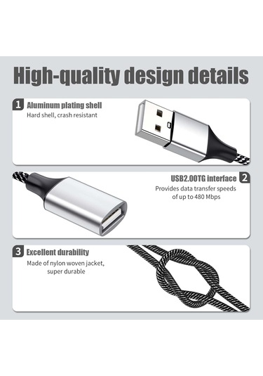 2025 Son Model Usb A Ayırıcı, Usb A Erkek - 2 Dişi Usba Y Ayırıcı, Usb Ayırıcı 1 Giriş 2 Çıkış Şarj Ve Veri Transferini Destekler