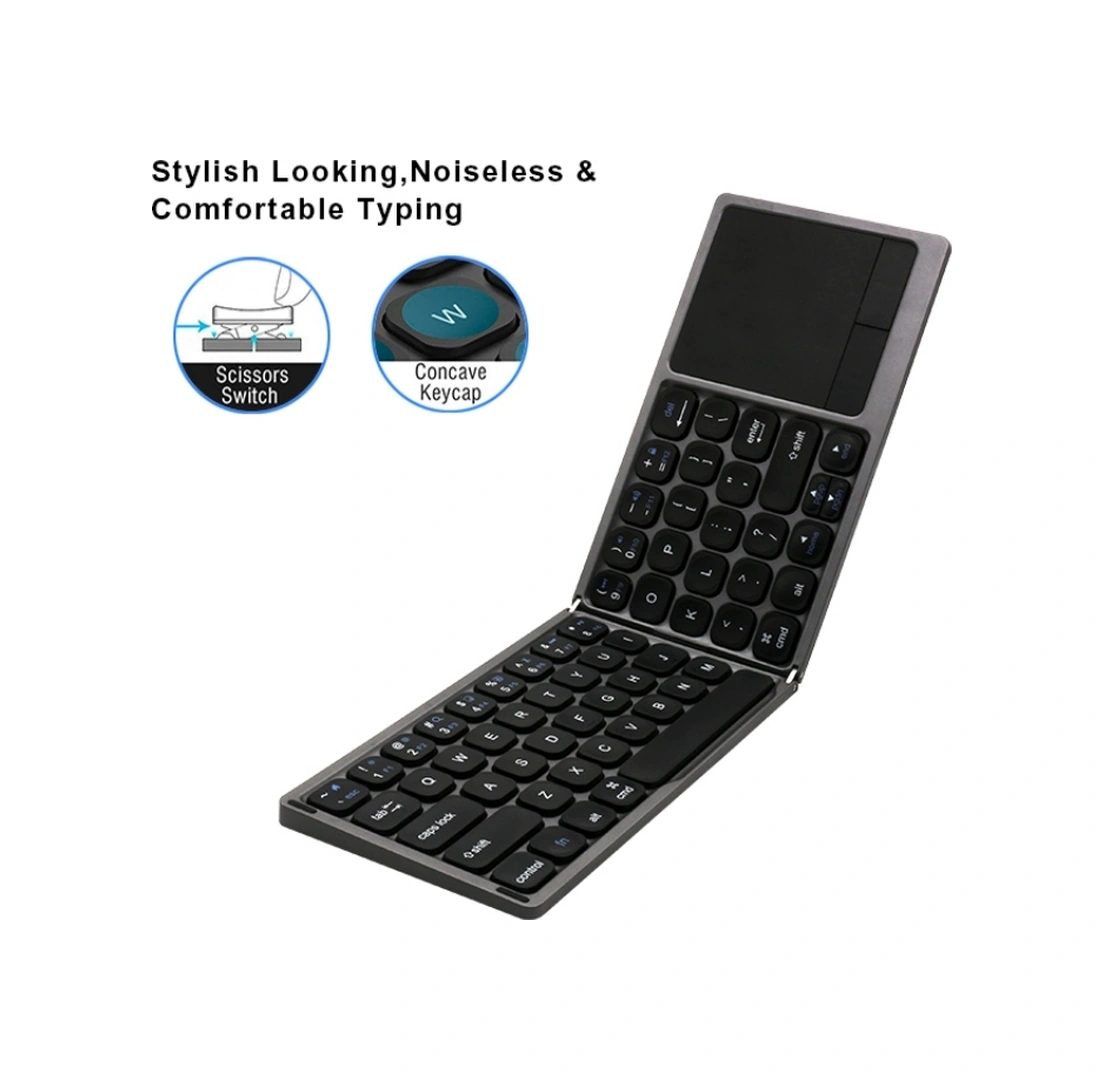 Sones Fk328t Cep Telefonu Tablet Dizüstü Bilgisayar Kablosuz Bluetooth Klavye Taşınabilir 3 Katlı Klavye