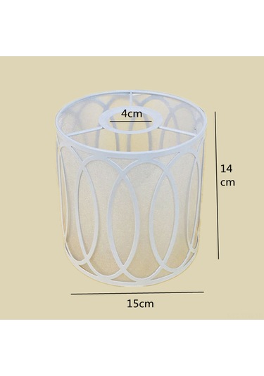 Tenfowee Modern Demir Avize Abajuru - E27 Büyük Vida Ağız, Beyaz Renk, 15cm Çap, 14cm Yükseklik Beyaz