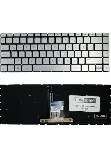 Hp Uyumlu 14s-fq2007nt 68r68ea , 14s-fq2008nt 68r69ea Işıklı Klavye Gümüş Tr