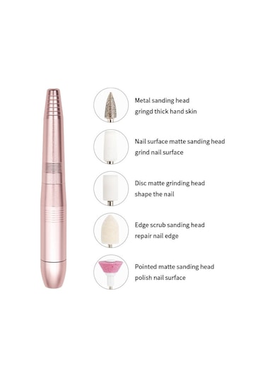 Sones Usb Fişli Alüminyum Tırnak Matkabı Elektrikli Manikür Freze Seti Altın