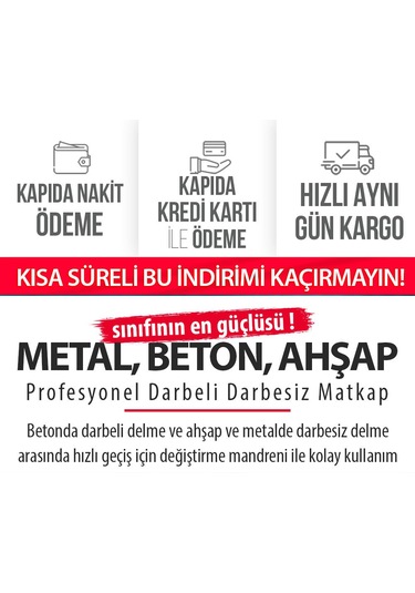 Prohummer PH250 Profesyonel Elektrikli Darbeli Matkap Mavi