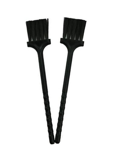 2 Adet Çok Amaçlı Mutfak Fırçası Jilet Temizleme Fırçası Klavye Tozu Siyah Naylon Plastik Küçük Fırça