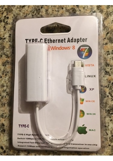 Type-C Usb Eternet Çevirici Kablo Usb 2.0