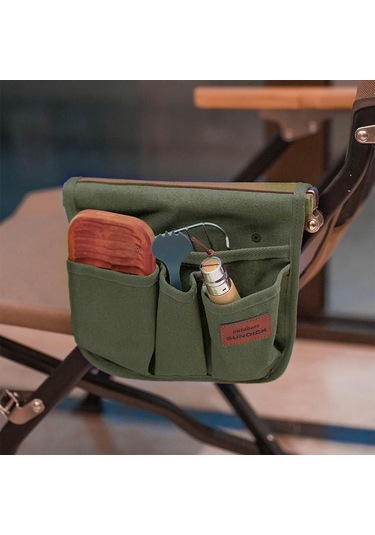 Homyl Koltuk Yan Cep Sandalye Kamp Atıştırmalıkları Yeşil Yeşil Çok Renkli