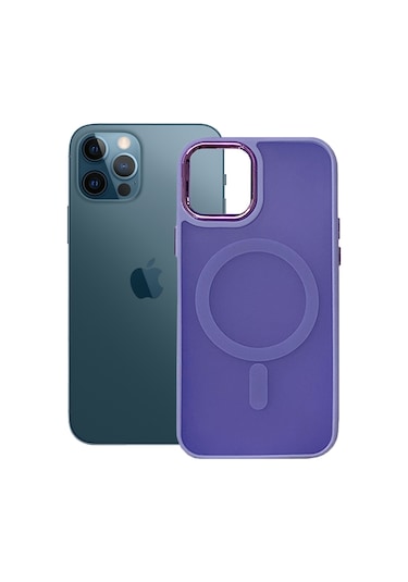 İphone Uyumlu  12 Pro Max Kılıf Freyax Seri Magsafe Özellikli Silikon Kapak