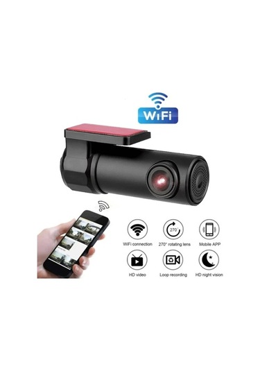 Createtech Akıllı Araba Wifi Dvr Gösterge Paneli Kamerası, Uygulama Kontrolü, 1080p Gece Görüş, Usb Güç Kaynağı