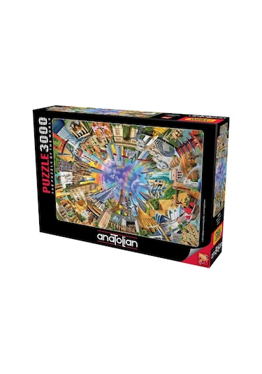Anatolian Puzzle 3000 Parça 360 Derece Dünya Anıtları Puzzle