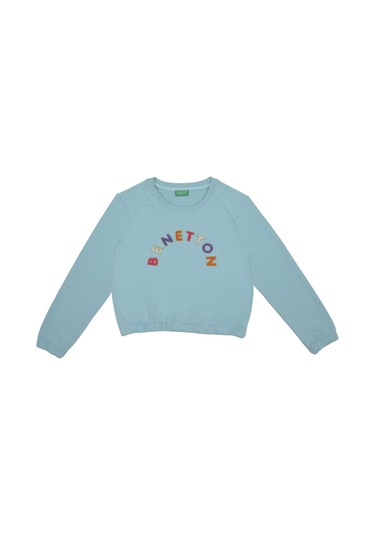 Kız Çocuk Sweatshirt - Turkuaz Turkuaz