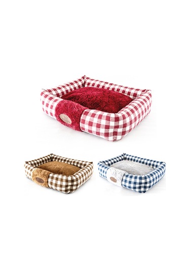 Geeroyoo Yumuşak Sıcak Evcil Hayvan Yatağı Bordo S