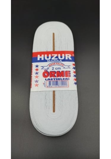 Beyaz - 2cm Paça Lastik Yassı Geniş 10mt 5332