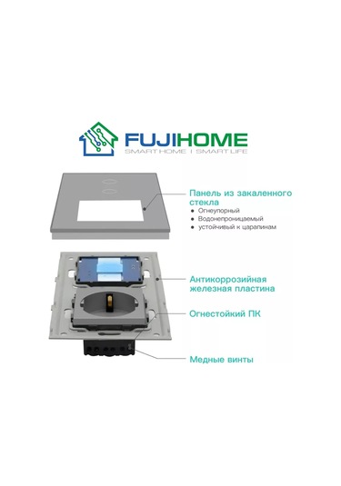 Fujıhome Dokunmatik Anahtar Prizli 2 Yuvalı 237868500