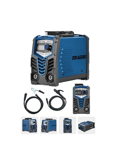 Dragro DRG-200kynk Mma Lacivert 200 Amper Profesyonel Dijital Göstergeli Invertör Kaynak Makinesiii