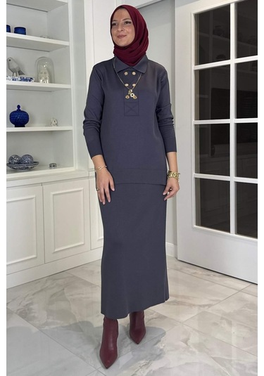 Sare Triko Takım Antrasit Çok Renkli