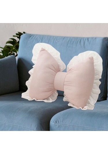 My Topped Yastık Fiyonk Şeklinde Nefes Alabilen Pembe Pembe Suntek Yatak Pembe Pembe