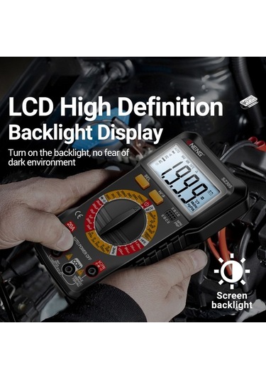 Pazly Yüksek Taşınabilir Sz305 Standlı Siyah Multimetre Metre Evrensel Ekran Doğruluklu Dijital Aydınlatmalı Arkadan Aneng - Zm