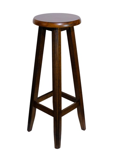 El Yapımı Doğal Ahşap Yuvarlak Tabure 80 Cm Şık Ve Dayanıklı Ceviz