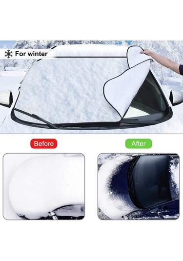 / /iki Katmanlı İnce Gümüş Renkli Araç Ön Camı Kar Koruma Güneşliği
