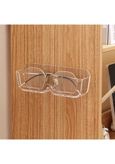 Şeffaf Yumruksuz Gözlük Depolama Rafı Duvara Monte Güneş Gözlüğü Ekran Tutucu Dolap Dekorasyon Saklama Kutusu Sunglass Organizatör Şeffaf