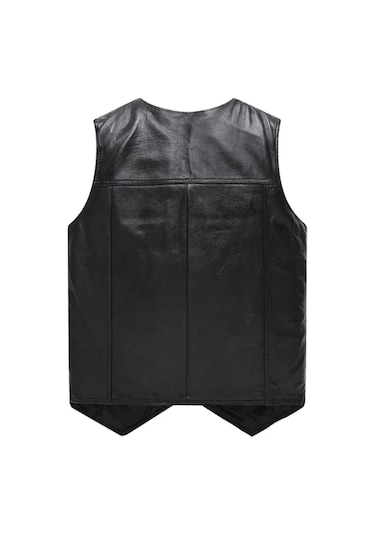 Klasik Entel Kuzu Derisi Yelek