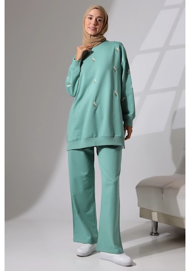 Kadın Mint Yeşili Mevsimlik Penye Alt Üst Spor Ve Rahat Ikili Tunik Pantolon Şık Tesettür Takım Mint Yeşili Kadın Mint Yeşili Mevsimlik Penye Alt Üst Spor Ve Rahat Ikili Tunik Pantolon Şık Tesettür Takım Mint Yeşili